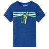 Tricou pentru copii, albastru &icirc;nchis melanj, 104, vidaXL