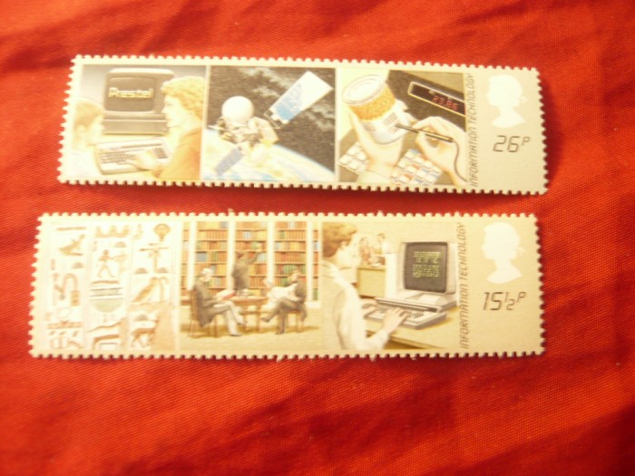 Serie Marea Britanie 1982 Informatica , Tehnologie , 2 valori