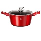 Oala cu capac 7.5 Litri, Berlinger Haus, 30 cm, Burgundy Metallic Line, BH 6192