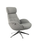 Fotoliu de relaxare rotativ Flexlux, Gri, spatar si tetiera regabile