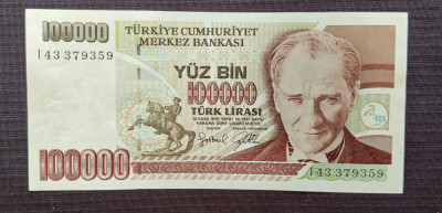 Turkey / Turcia - 100 000 Lire (1970) si43 foto