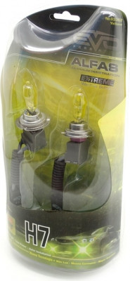 Set 2 becuri auto cu halogen pentru far EVO Formance Alfas H7 12V 85W 2800K galben foto