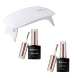 Set de lac cu gel superior cu lampă UV/LED