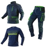 Set imbracaminte de lucru, geaca, pantaloni, tricou, model Premium, bleumarin, L/52, NEO