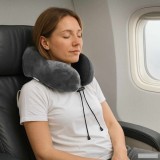 VidaXL Pernă cu pernă Ajustabil Gri 28 x 25 x 14 cm Catifea 42012702