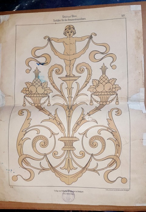 F289-I-28 Planse cu Studii Stiluri de Ornamente Clasice si Moderne carton.