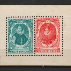 TIMBRE 140a, BELGIA, 1942, ALBERTUS, ISABELLA ; 3,25+6,75 Fr ; 5+10 Fr ; BLOC