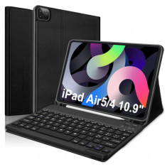 Husa cu tastatura italiana IVEOPPE pentru iPad Air 5 Generation 2022 10,9 Air 4 2020 10,9 iPad Pro 11 2022 2021 2020 2018, negru - RESIGILAT