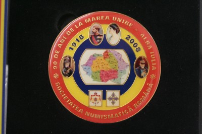 O SUPERBA MEDALIE EMISA DE SECTIA BRASOV A SOCIETATII NUMISMATICE ROMANE . foto