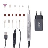 Freza Unghii cu Capat USB Titanium Travel - LUXORISE, Silver