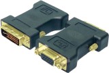 ADAPTOR video LOGILINK, DVI-I DL (T) la VGA (M), conectori auriti, negru, &quot;AD0001&quot; (timbru verde 0.18 lei)