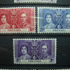 GRENADA 1937 SERIE INCORONAREA GEORGE VI MH