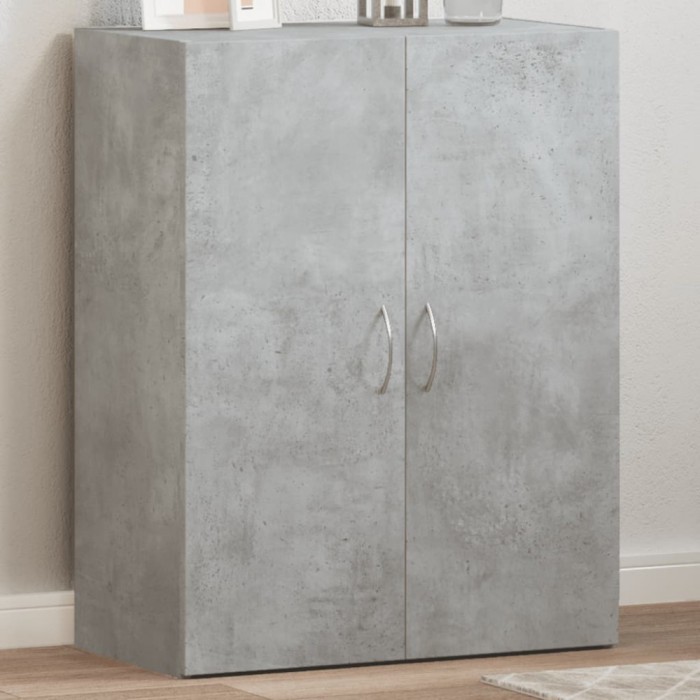 vidaXL Fișet, gri beton, 60x32x77,5 cm, lemn prelucrat