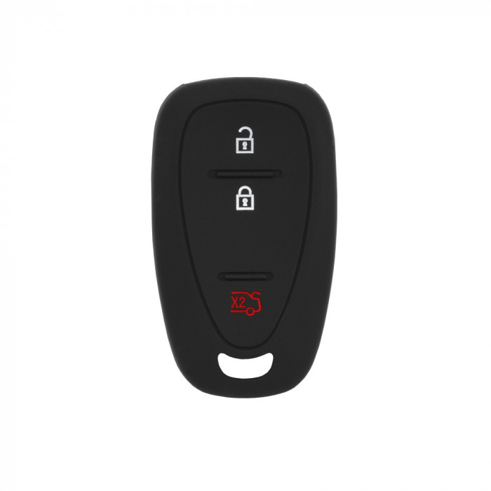 Husa pentru cheie Chevrolet Spark, Cruze, Impala, Malibu, Colorado, Camaro, Bolt, Trax, Volt - Techsuit Car Key Case (1013.07) - Black