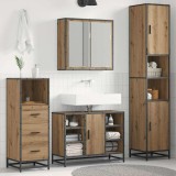 vidaXL Set de mobilier pentru baie Pe perete 3 pcs stejar artizanal 3402546
