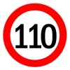 Autocolant limitator viteza 110km/h - &Oslash;13cm Garage AutoRide