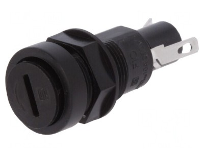 Clema Siguranțe 10A 5x20mm Neagră 250V foto