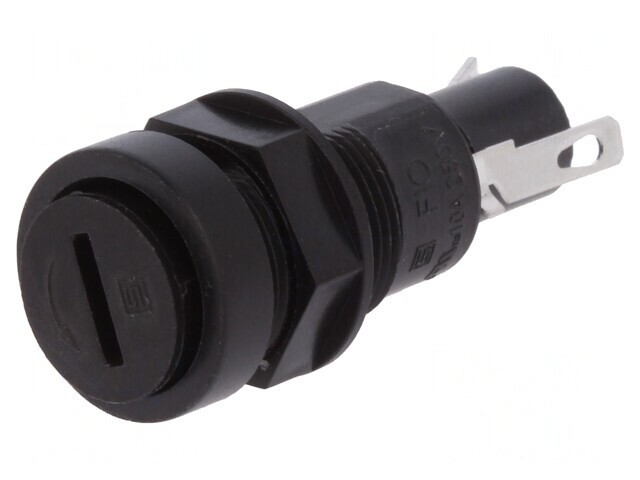 Clema Siguranțe 10A 5x20mm Neagră 250V