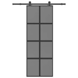 vidaXL Ușă glisantă cu set de feronerie sticlă temperată și aluminiu