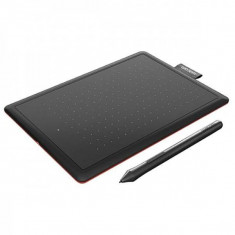 Tableta grafica Wacom One 2 Medium CTL-672-S negru-rosu foto