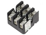 Clemă siguranţe cilindrice pentru şină DIN 60A 300V Poli 3