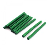 Pachet Set 10 batoane silicon verde cu sclipici 7mm 20cm