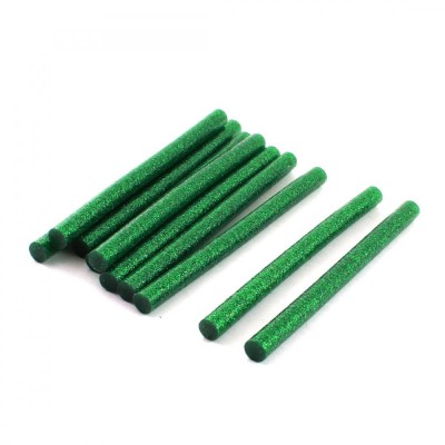 Pachet Set 10 batoane silicon verde cu sclipici 11mm 20cm foto