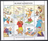 Guernsey 1993 - Desene animate - &bdquo;Rupert și prietenii&rdquo;, Bloc, MNH