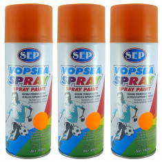 3 x Vopsea spray pentru reparatii rapide, SEP, Portocaliu, 400ml