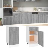 vidaXL Dulap inferior cu sertar &ldquo;Lyon&rdquo; gri sonoma 40x46x81,5cm