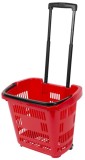 Cos de cumparaturi cu roti Racks Shopper, maner telescopic, 57 cm