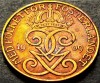Moneda istorica 2 ORE - SUEDIA, anul 1909 *cod 5077 A, Europa, Bronz