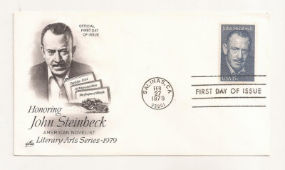 P7 FDC SUA- John Steinbeck, American Novelist -First day of Issue, necirc. 1979 foto