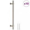 Manere de dulap, 10 buc., argintiu, 160 mm, otel inoxidabil