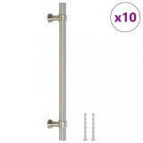 Cumpara ieftin Manere de dulap, 10 buc., argintiu, 160 mm, otel inoxidabil