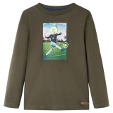 Gossi tricou pentru copii cu maneci lungi, kaki, 104
