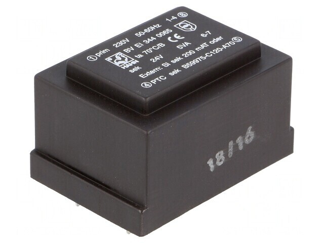 Transformator &icirc;ncapsulat 5VA 230V 24V PCB
