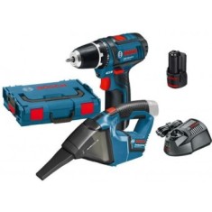 Set Bosch GSR 10.8-2-LI Masina de gaurit si insurubat + GAS 10.8 V-LI Aspirator + 2 x Acumulatori 2.0Ah + L-Boxx