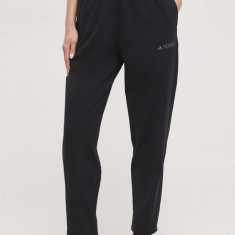 adidas TERREX pantaloni TERREX femei, culoarea negru, uni IN4604