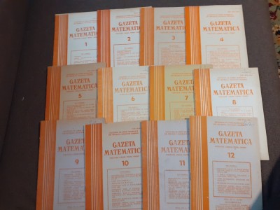 GAZETA MATEMATICA 1985 AN COMPLET NR 1-12 foto