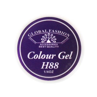 Gel color unghii, vopsea de arta, seria Noble Purple, Global Fashion, 5gr, H88 foto