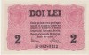 ROMANIA 2 LEI BGR 1917 aXF