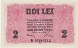 ROMANIA 2 LEI BGR 1917 aXF