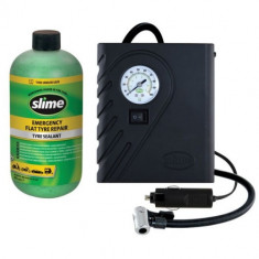 Kit Anti-Pana Slime Smart Repair 473ml + Compresor aer 12V pentru anvelope fara camera lichid reparatie pana instant AutoDrive ProParts foto