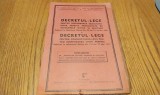 DECRET-LEGE pentru Suspendarea Executarii unor Pedepse Pronuntate de Instantele Civile si Militare - Const. Gr. C. Zotta- 1941, 12 p.