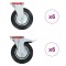 Gossi roti pivotante, 12 buc., 200 mm