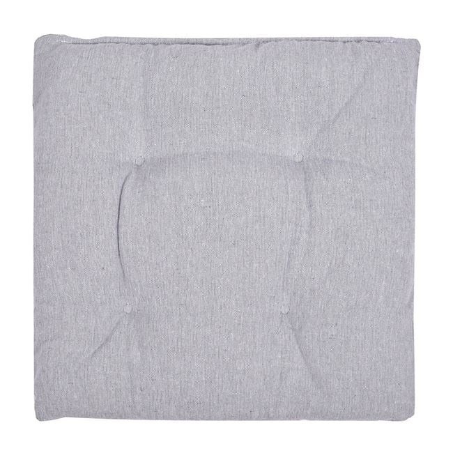 Perna patrata, pentru scaun, cu doua fete, gri, 40x40x5 cm
