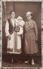 Doamna in port cu copil, fotografie interbelica de studio// tip CP, Romania 1900 - 1950, Portrete