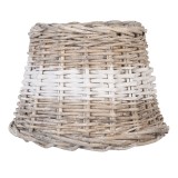 Cumpara ieftin Abajur veioza rattan bej alb 20x15 cm