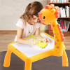 Masa Muzicala de Desen pentru copii cu Proiector, model Girafa, culoare Roz, 24, AVEX